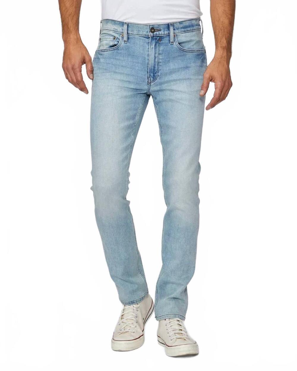 NEW PAIGE lennox slim straight leg jeans in pruitt